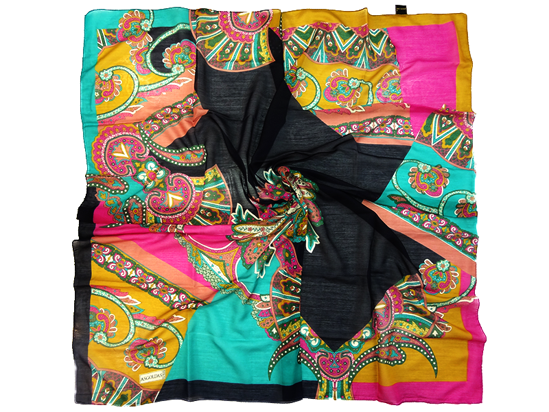  روسری نخی دور دوز ترنج  در رنگ‌‌‌‌های متنوع در bigmagazin