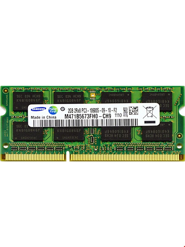 رم لپ تاپ ظرفیت 2 گیگابایت DDR3 تک کاناله 1333 مگاهرتز 10600s سامسونگ مدل CH9